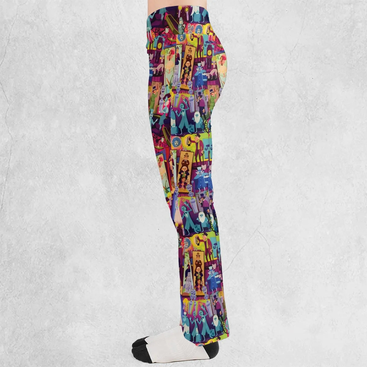 Retro Mansion Collage Flare Leggings