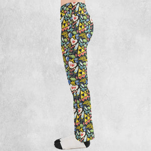 Zelda Theme Items Flare Leggings