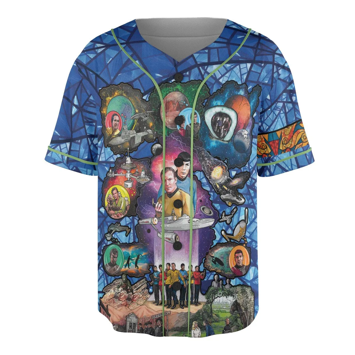 The Beginning Star Trek Pattern Unisex Baseball Jersey