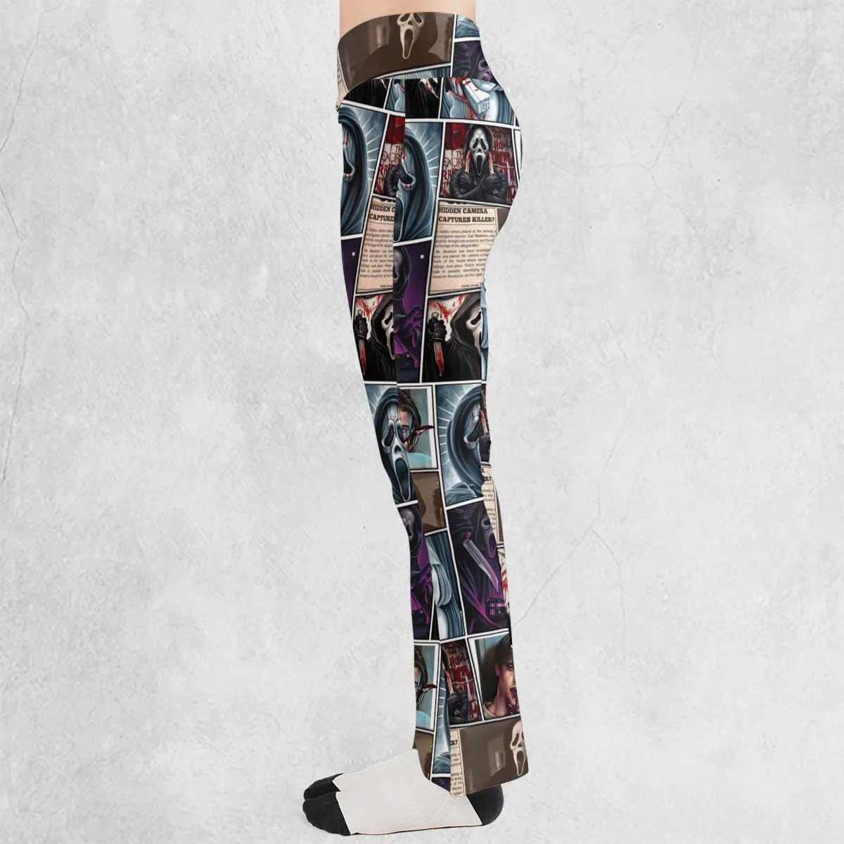 Scream Ghostface Horror Movie Halloween Flare Leggings