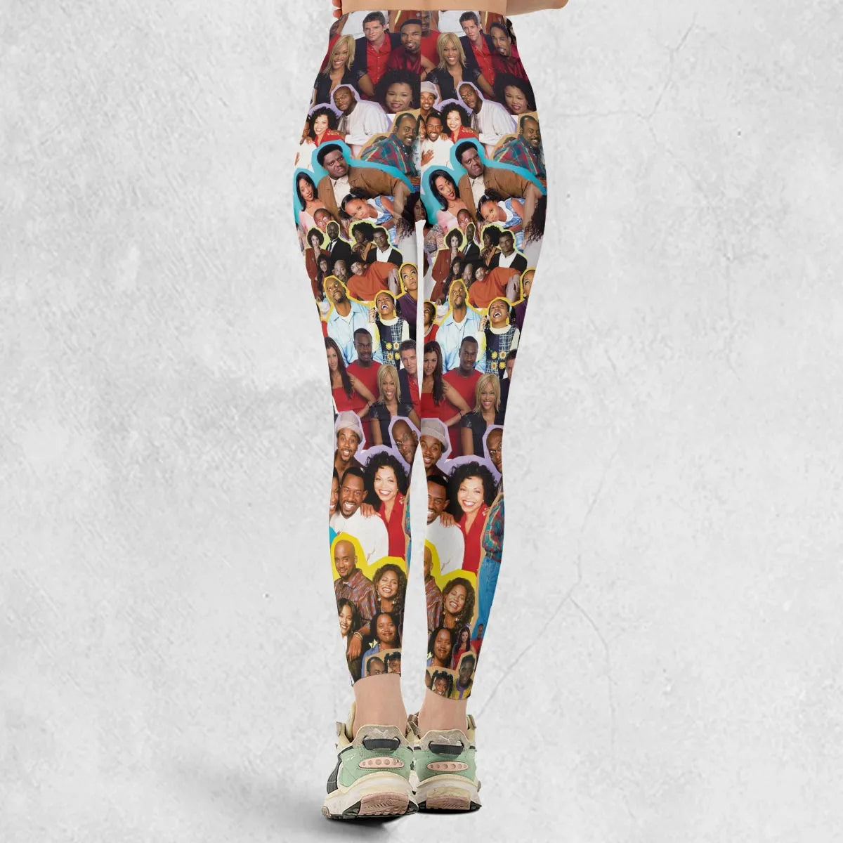 Old Black Sitcom Shows Collage Legging