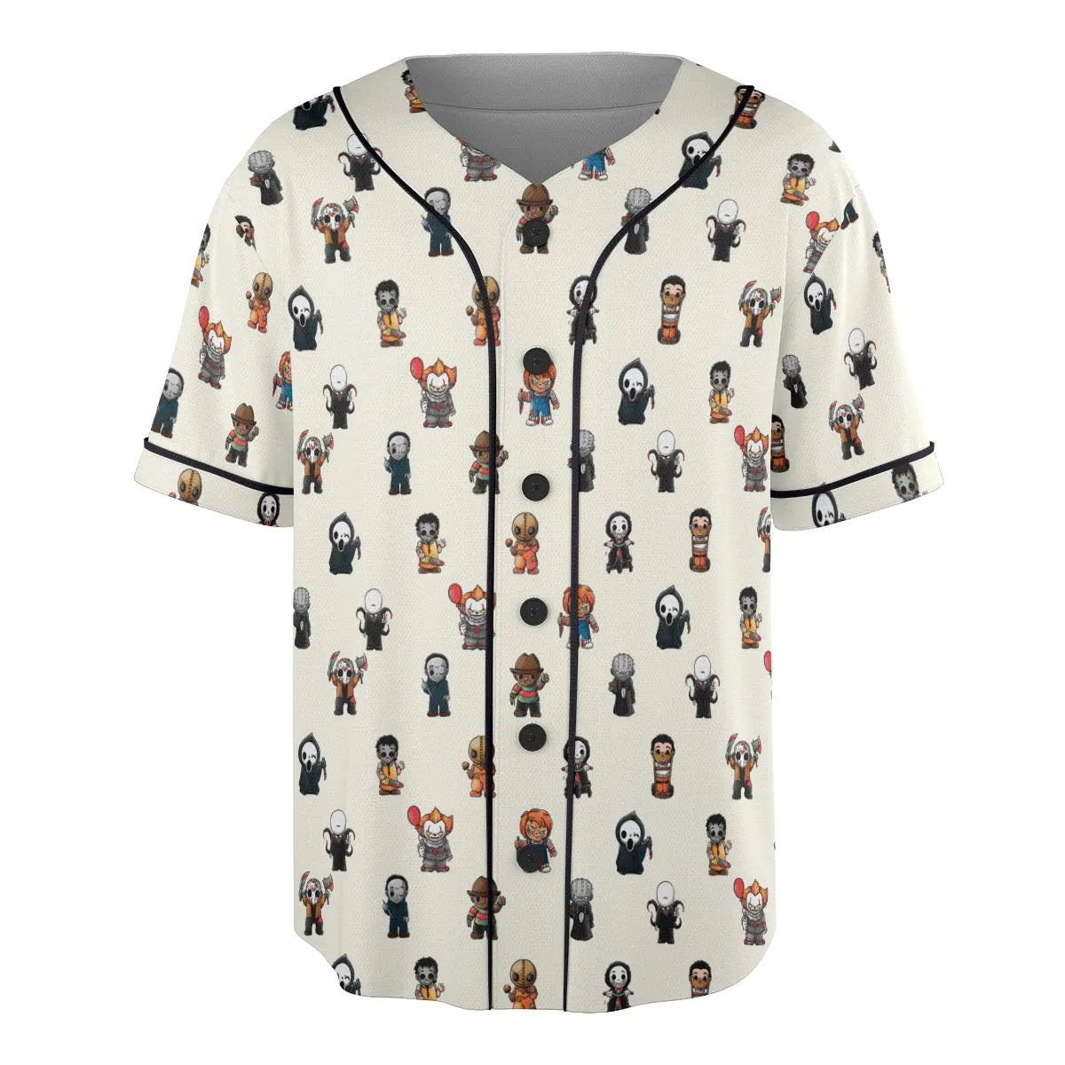 Horror Movies Characters Pattern Unisex Baseball Jersey