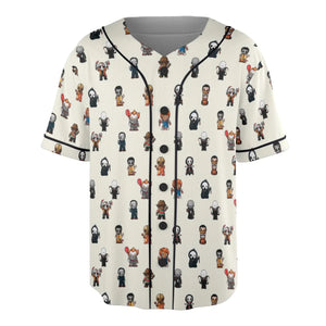 Horror Movies Characters Pattern Unisex Baseball Jersey