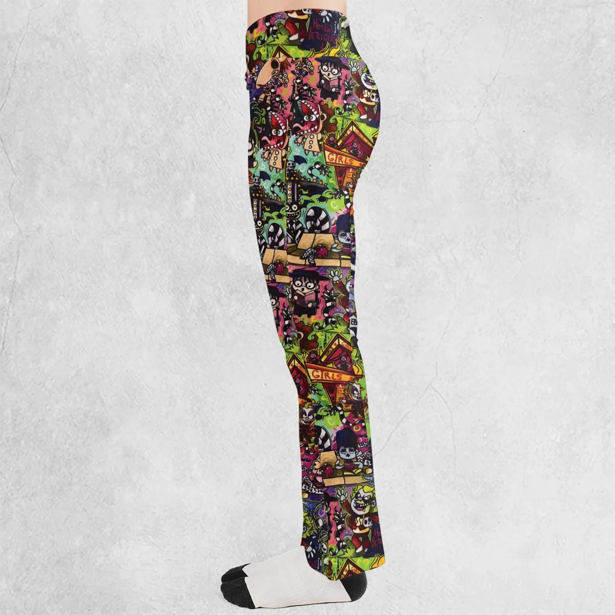 Spooky Chic Beetlejuice Flare Leggings