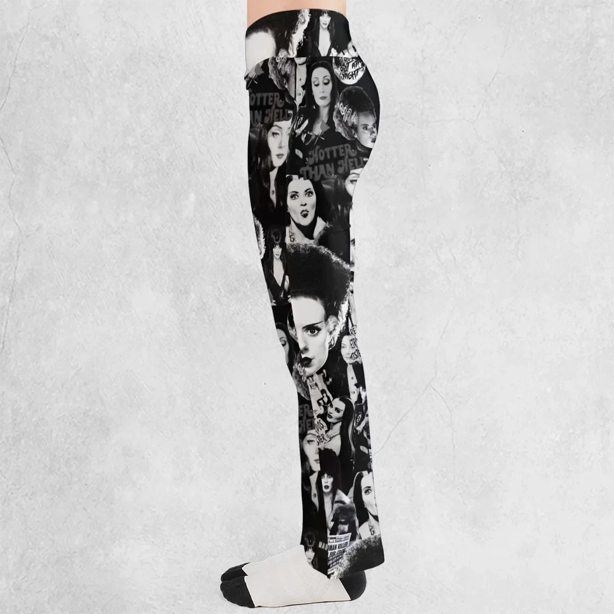 Horror Ladies Slay Collage Classic Horror Movies Flare Leggings