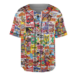 Popular Cereal Boxes Unisex Baseball Jersey