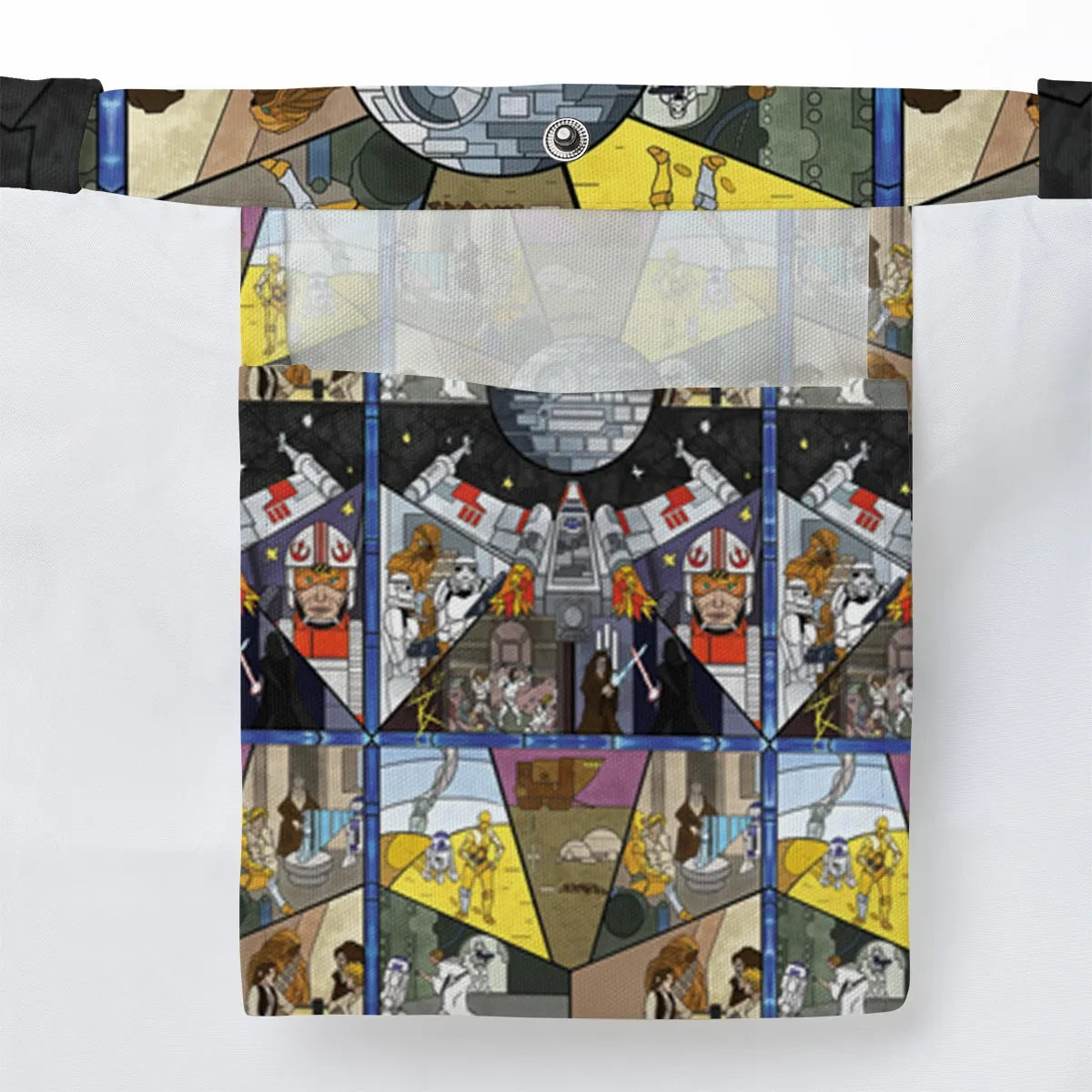 Stained Glass Star Wars Large Tote Bag