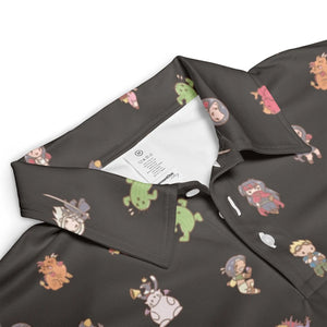 Final Fantasy Characters Pattern AOP Men/Women Polo Shirt