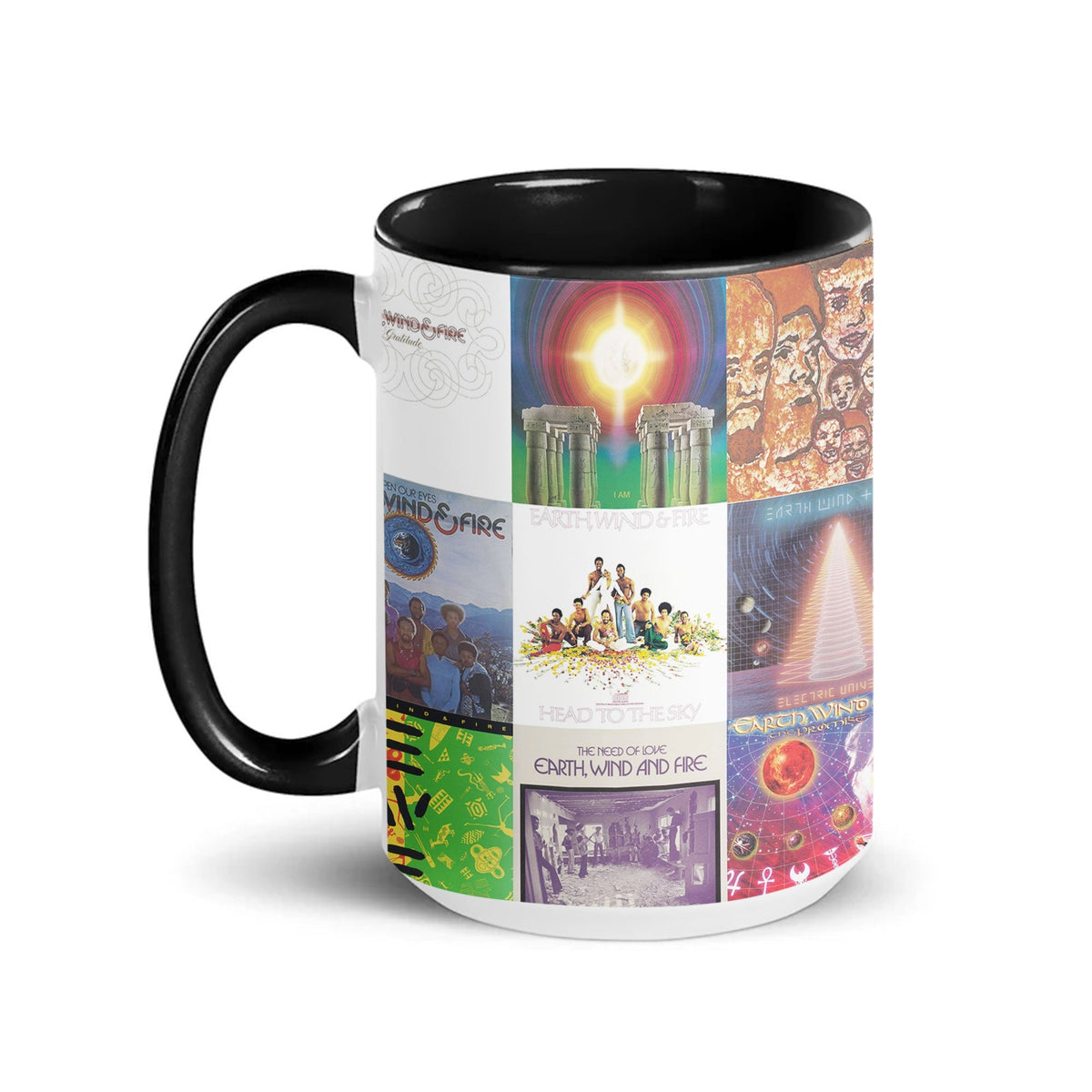 Earth, Wind & Fire Accent Mug Legendary Album Cover Collage Gift