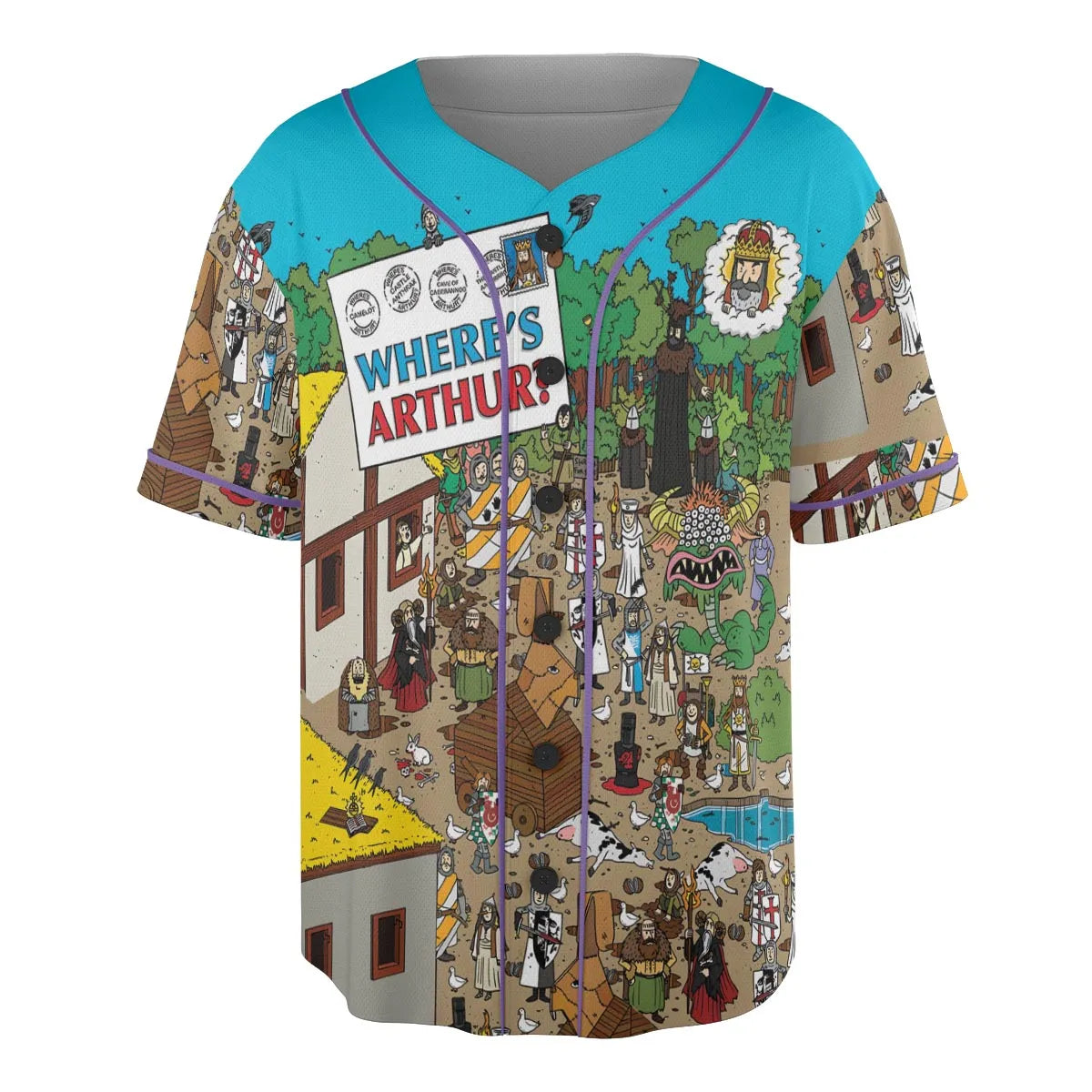 Where's Arthur Monty Python and the Holy Grail Unisex Baseball Jersey