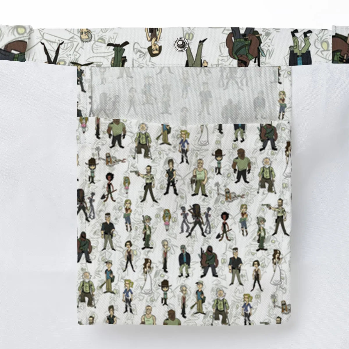 The Walking Dead Characters as Cartoons Large Tote Bag
