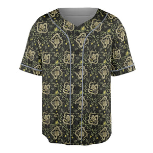 Facehugger Flower Pattern Alien Unisex Baseball Jersey