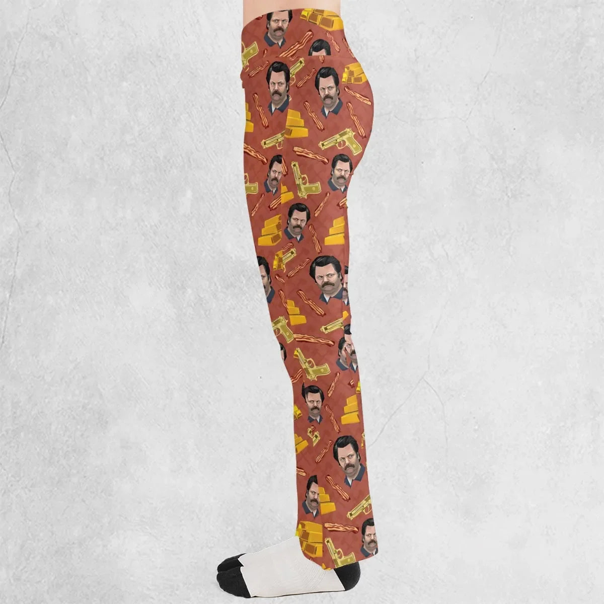 A Swan Song Parks and Recreation Flare Leggings