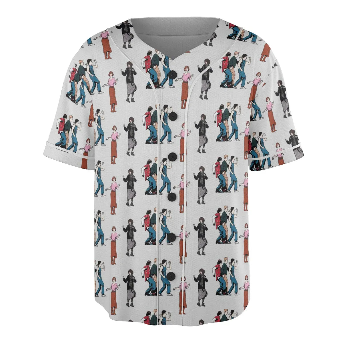 The Breakfast Club Characters Pattern Unisex Baseball Jersey