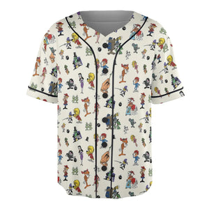 The Adventures of Rocky and Bullwinkle and Friends Characters Pattern Unisex Baseball Jersey
