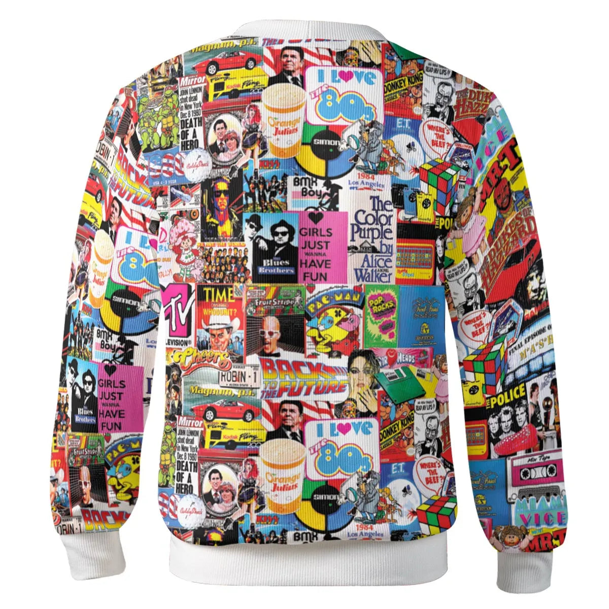 I heart 80s Collage Mr. T Back To the Future Pac-man Cardigan