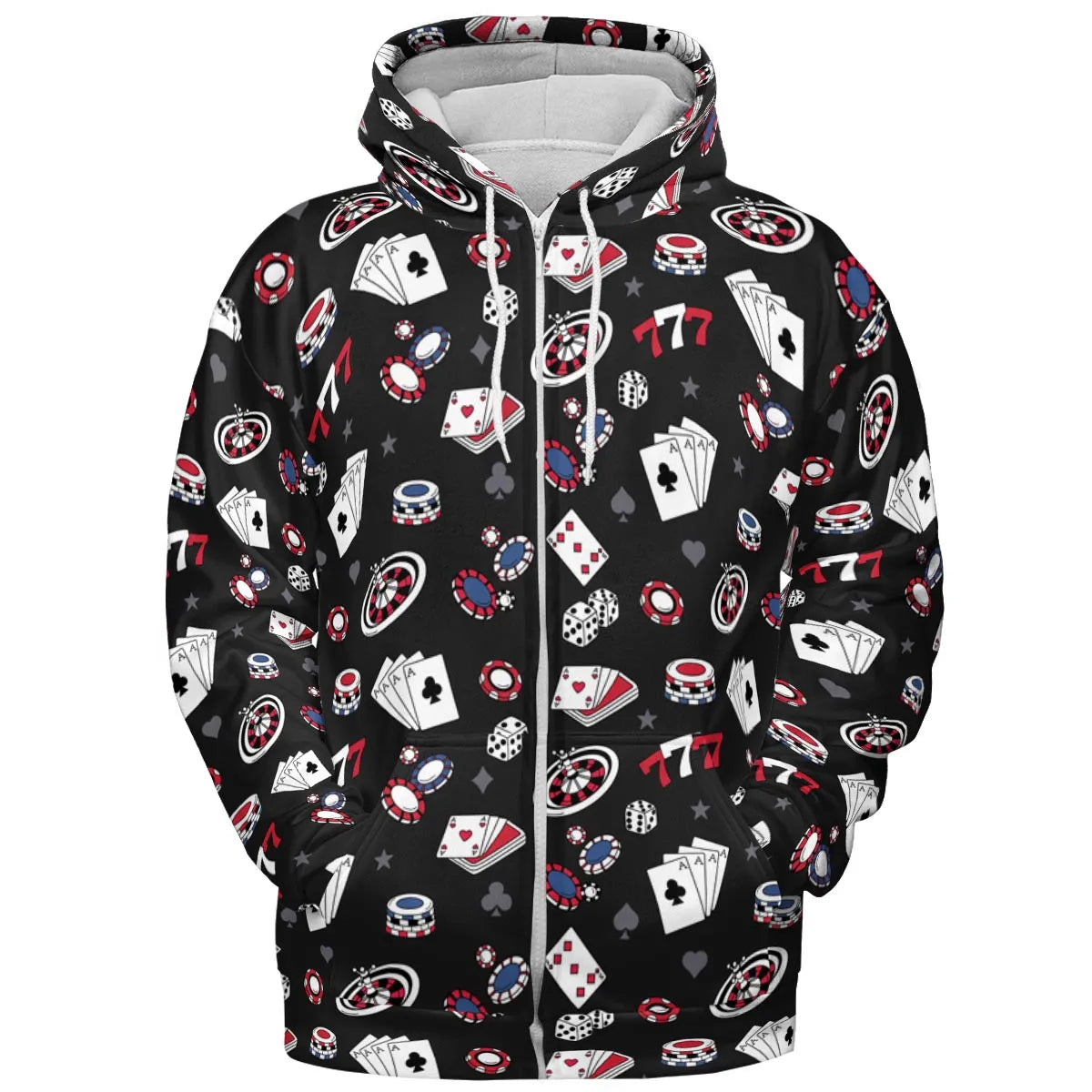 Vintage Poker Texas Hold’em All-over Print Hoodie