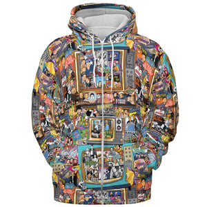 Timeless Memories of TV All-over Print Hoodie
