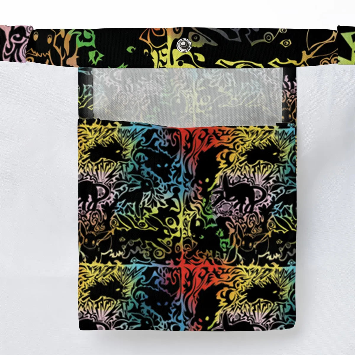 Eevee Pokemon Black Large Tote Bag