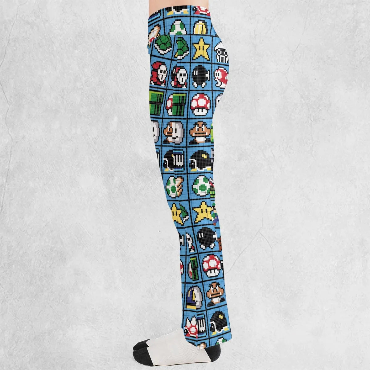 Mario Pixel Super Mario Pattern Flare Leggings