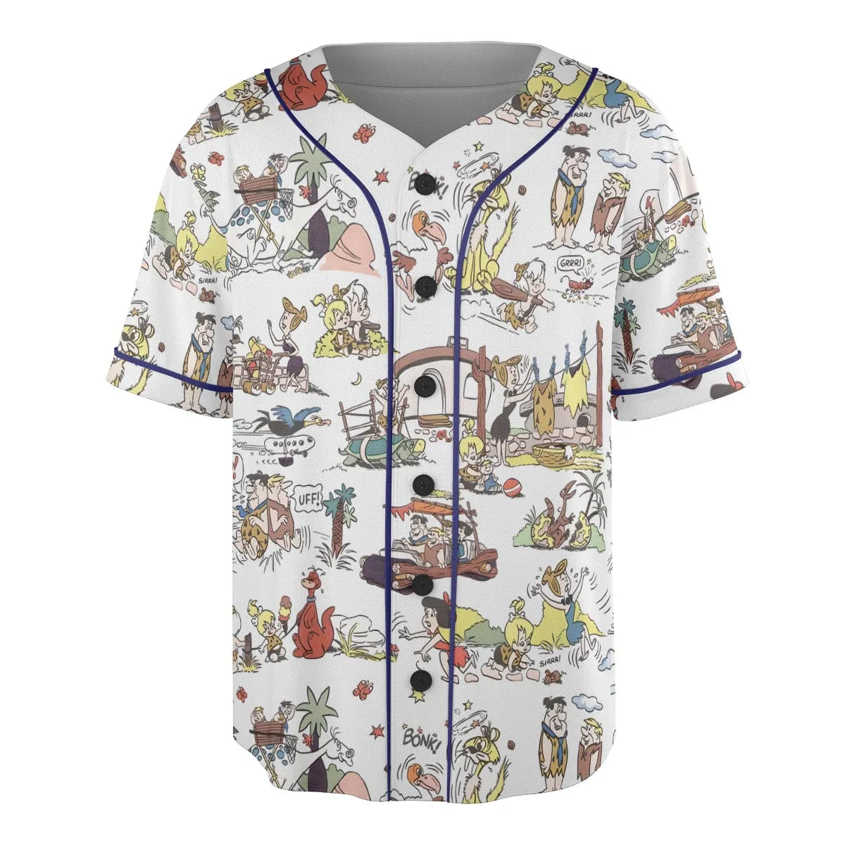 Stone Age Life The Flintstone Unisex Baseball Jersey