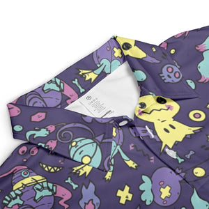 Gengar Ghost Pokemon Pattern AOP Men/Women Polo Shirt