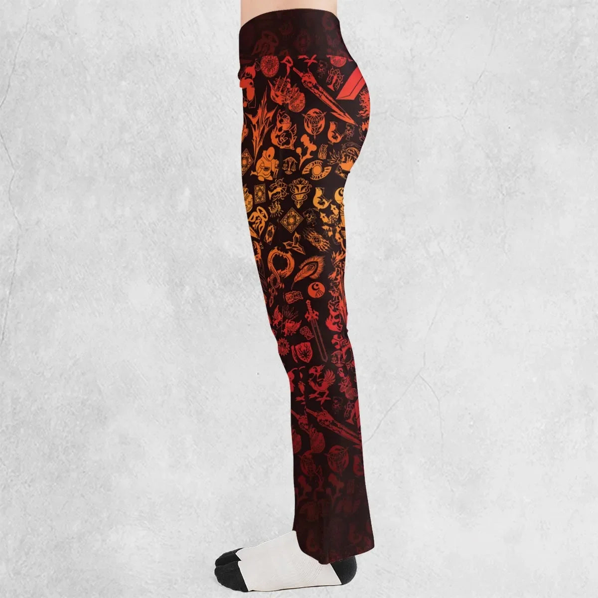 Red Moggle Final Fantasy Flare Leggings