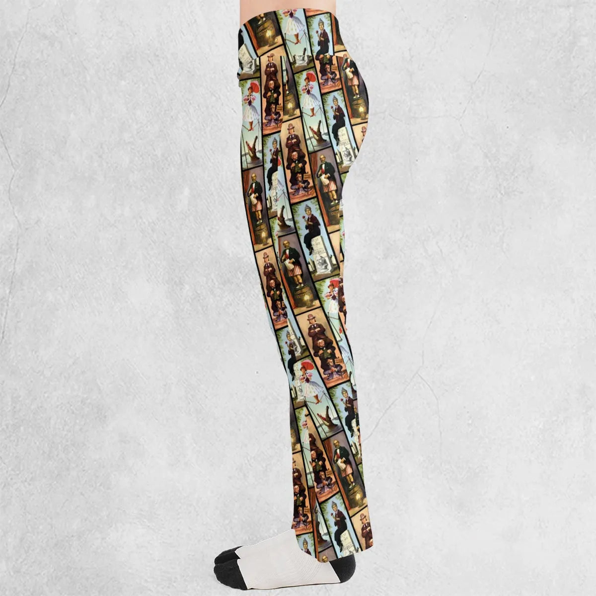 Haunted Mansion Vintage Stretch Pattern Flare Leggings