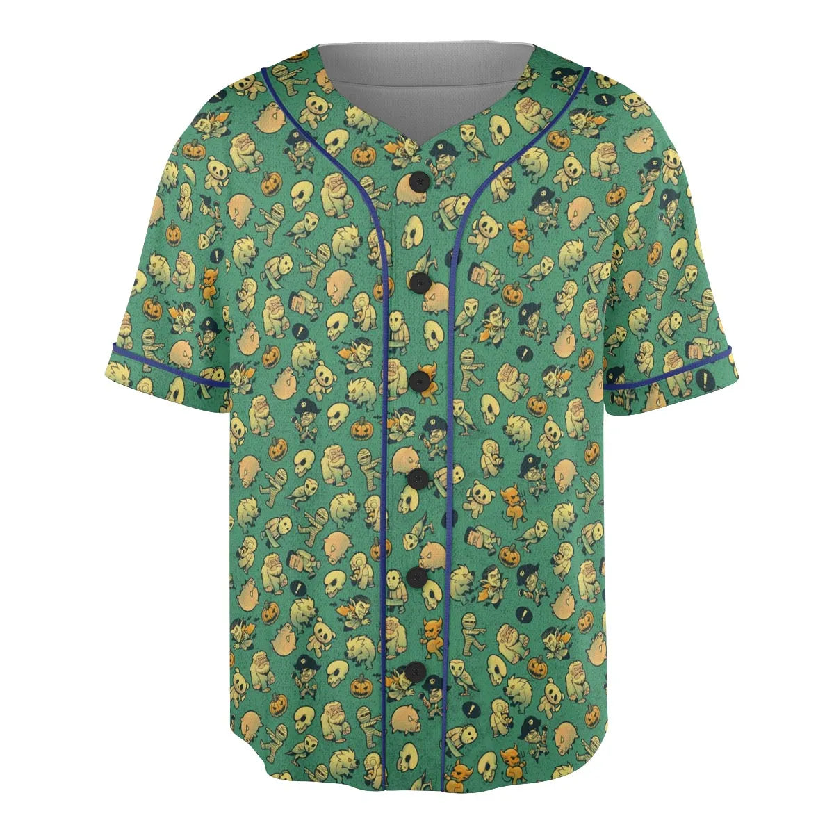 Terror Attack Cute Horror Characters Halloween Unisex Baseball Jersey