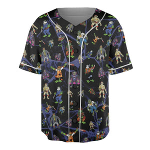 TMNT Universal Monsters And Sewer Slasher Toys Unisex Baseball Jersey