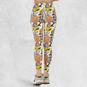 Spooky Costume Pikachu Charmander Jigglypuff Bulbasaur Pokemon Legging