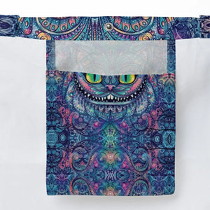 Cheshire Cat Alice In Wonderland Large Tote Bag
