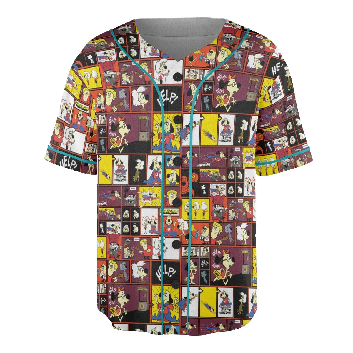 Underdog Cartoon Pattern Unisex Baseball Jersey