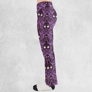 Beetlejuice Haunted Mansion Themed Flare Leggings