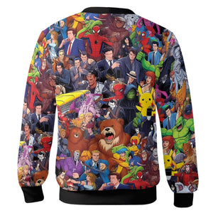 All-Genre Cartoon Mashup Cardigan