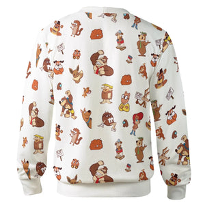 Famous Cartoon Characters in Brown Cardigan