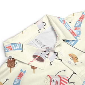 Let's All Go To The Lobby Retro Cartoon AOP Men/Women Polo Shirt
