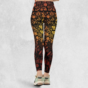 Red Key Heart Kingdom Hearts Legging