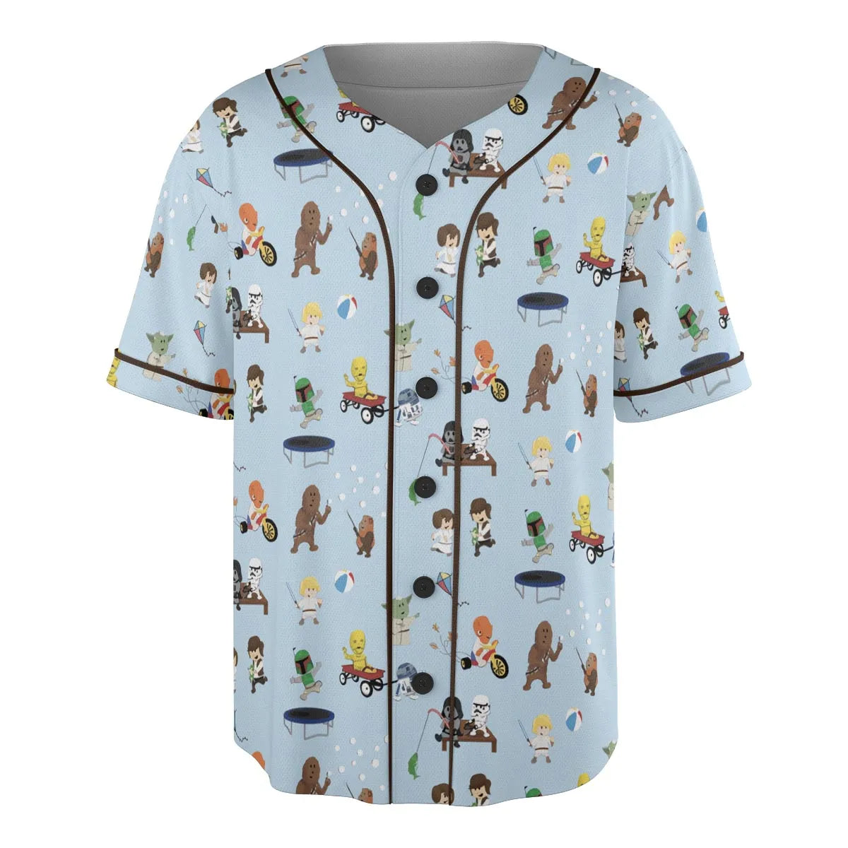 Go Fishing with Star Wars Characters Unisex Baseball Jersey