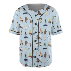 Go Fishing with Star Wars Characters Unisex Baseball Jersey