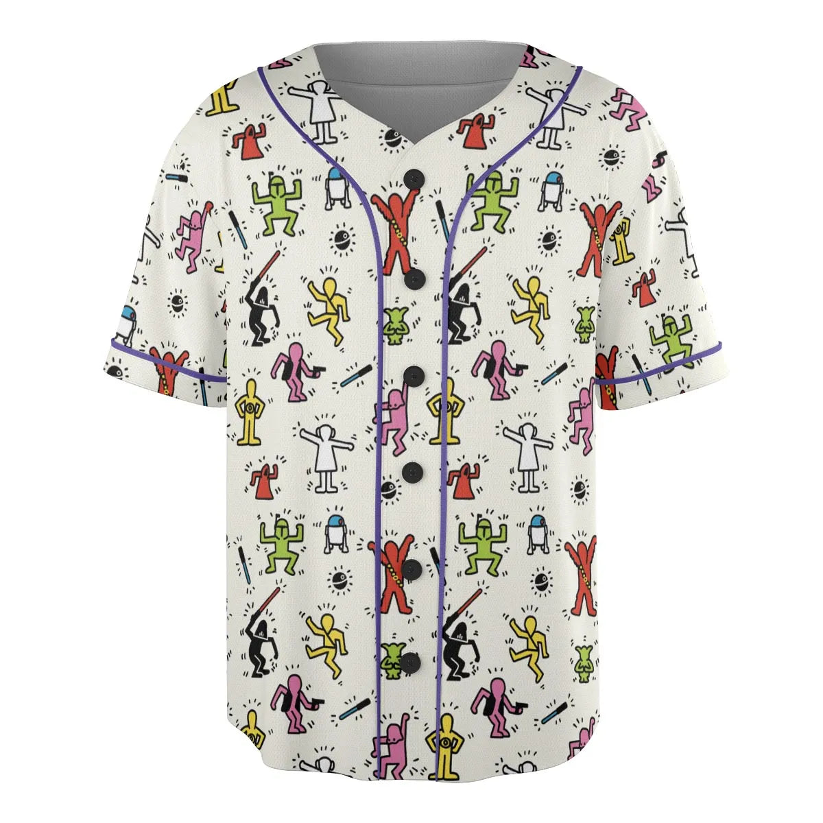 Pop Wars Star Wars Pop Art Pattern Unisex Baseball Jersey