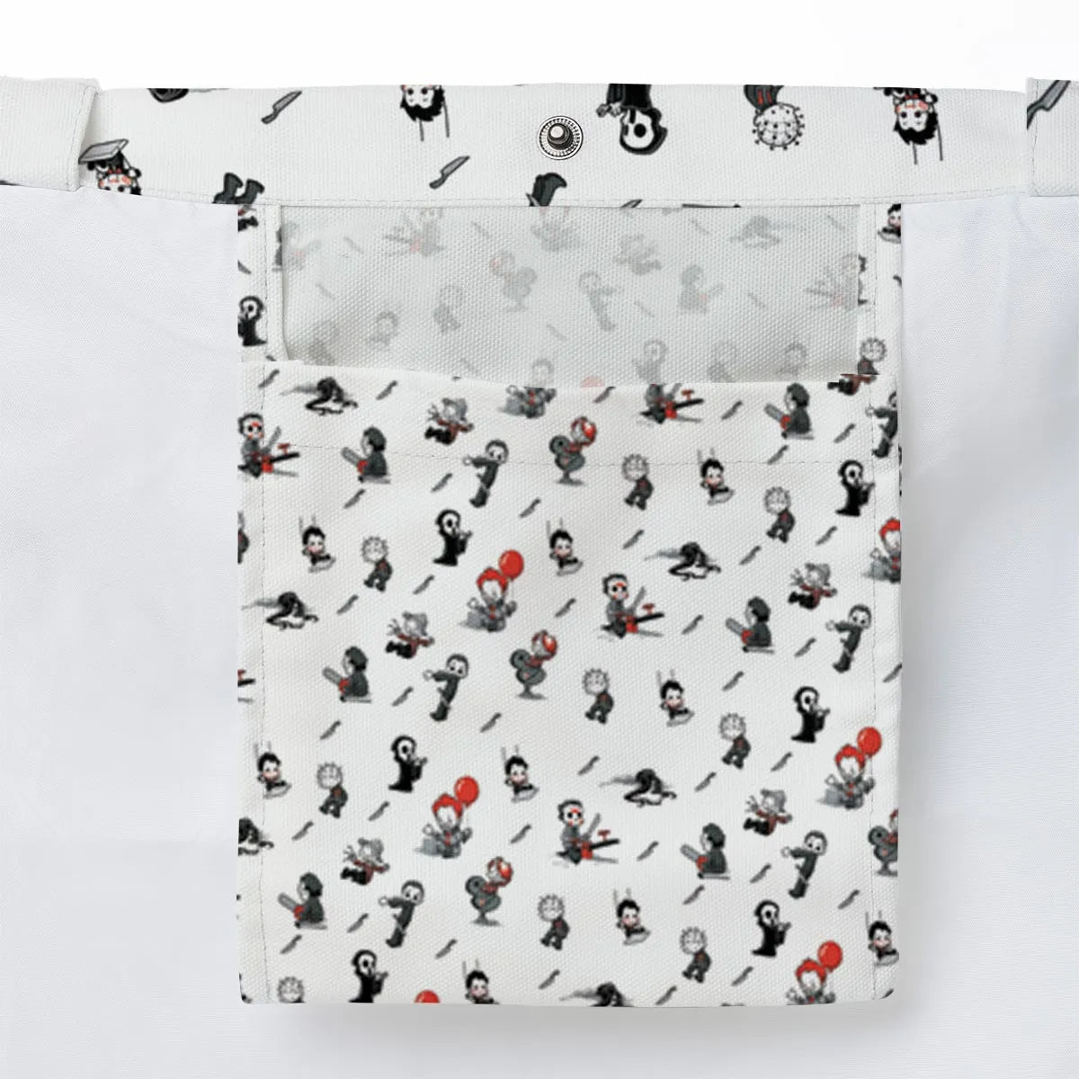 Baby Horror Characters Pattern Large Tote Bag