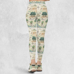 Hundred Acre Wood Map Legging