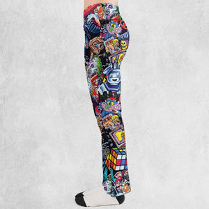 Back To The 80s Pop Culture 80s Movies Characters Flare Leggings