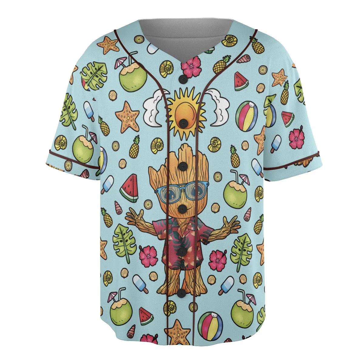 Summer Galaxy Groot Unisex Baseball Jersey