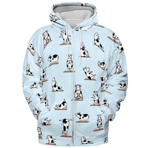 Moo Yoga Pattern All-over Print Hoodie