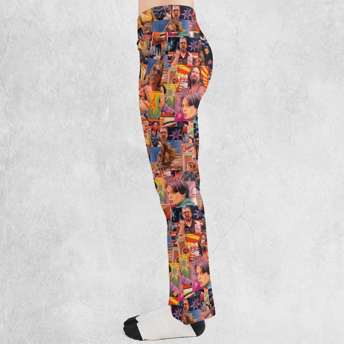 The Big Lebowski Painting Pattern Flare Leggings