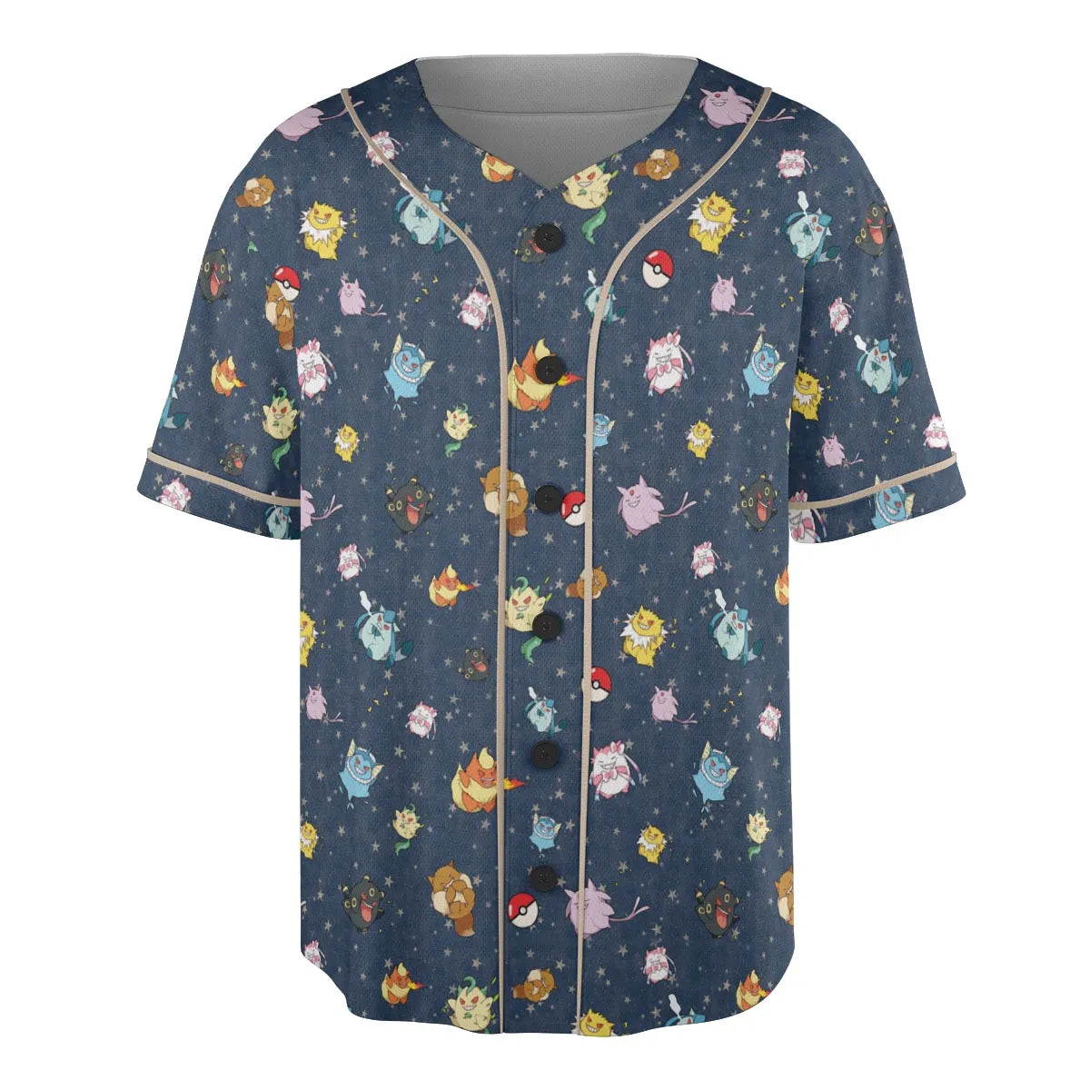Gengar as Eevee The Eeveelutions Pokemon Unisex Baseball Jersey