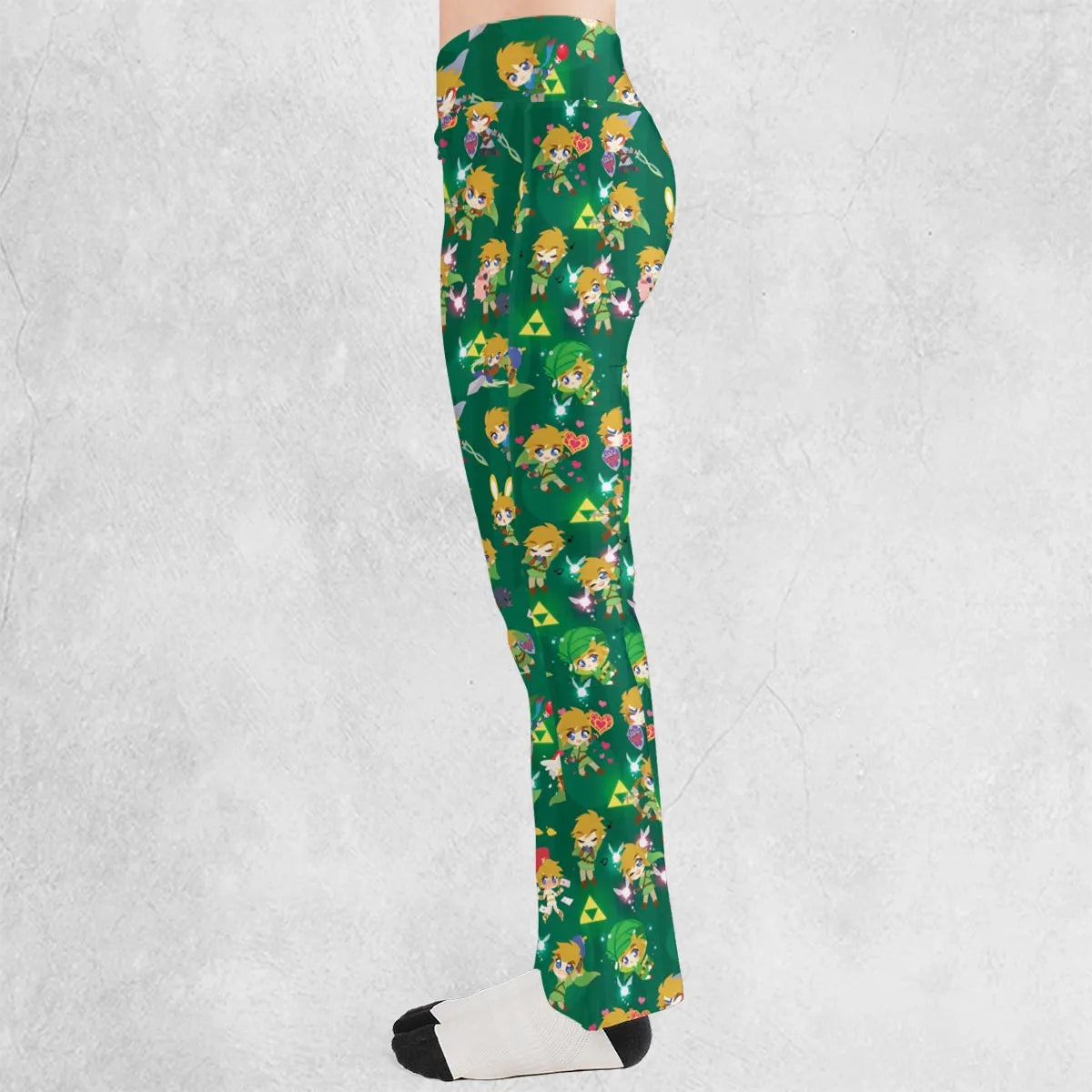 Cute Link Posing The Legend Of Zelda Flare Leggings