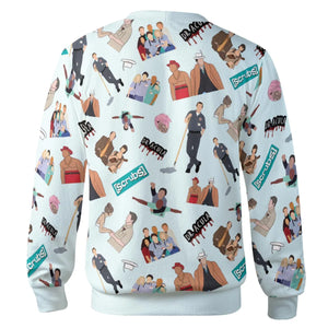 Retro TV Scrubs Cardigan